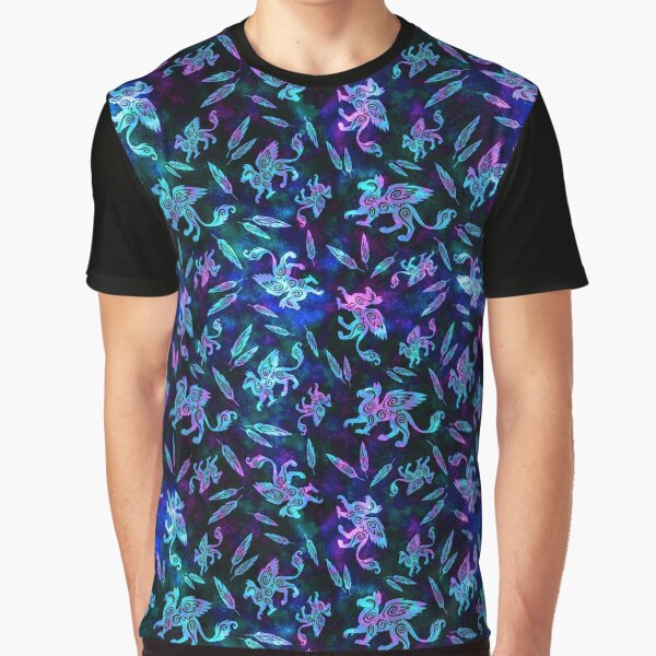 Gryphon Batik - Jewel Tones Graphic T-Shirt