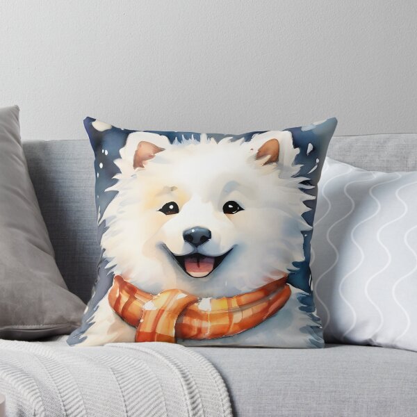 Item preview, The Enchanted Snow Samoyed ❄️☃️ designed and sold by dogillustration.