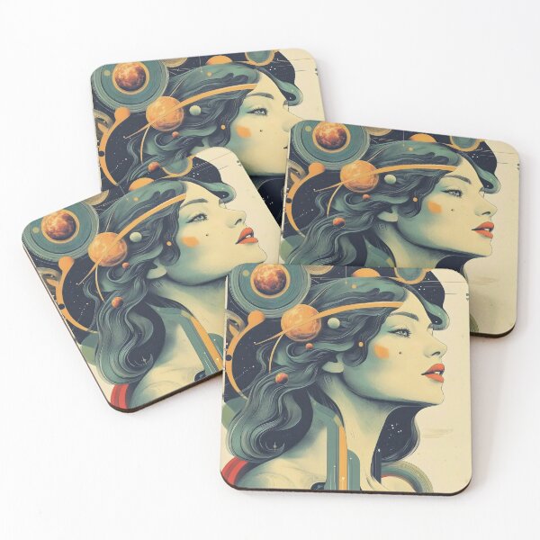 Item preview, Celestial Retro Vintage Girl Graphic designed and sold by Shoot-The-Moon.