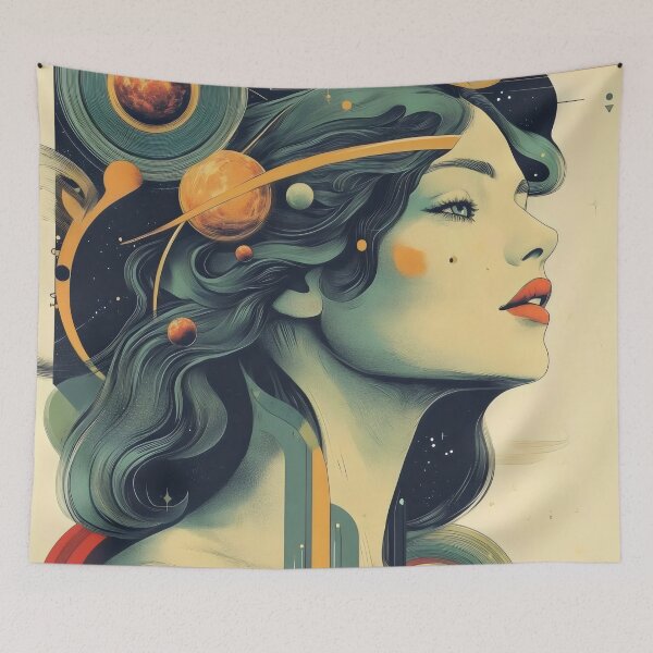 Item preview, Celestial Retro Vintage Girl Graphic designed and sold by Shoot-The-Moon.