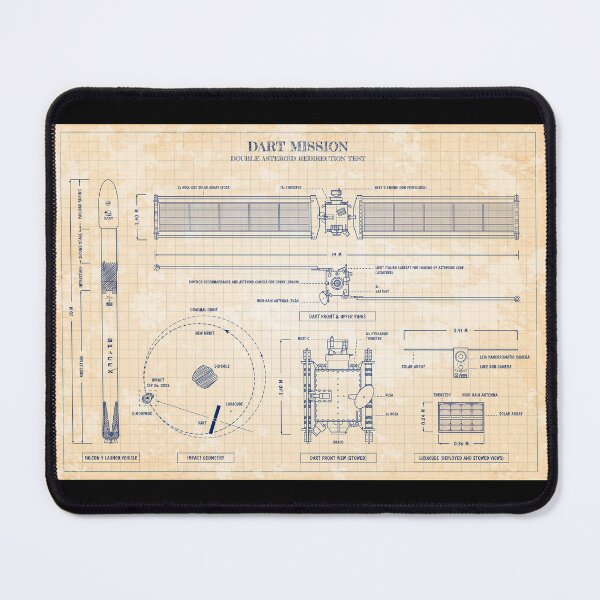 Item preview, DART Mission. Double Asteroid Redirection Test (Old Blue Grid) designed and sold by BGALAXY.