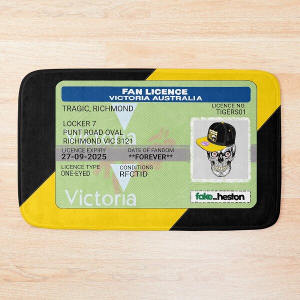 Item preview, Richmond Tigers Fanatic designed and sold by Fake Heston’s Scribble Emporium.