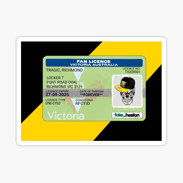 Item preview, Richmond Tigers Fanatic designed and sold by Fake Heston’s Scribble Emporium.