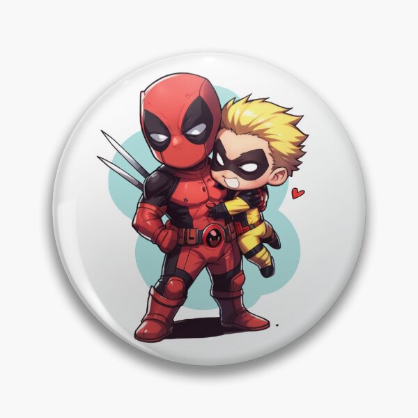 Artikelvorschau, Mini Deadpool und Freund Wolverine entworfen und verkauft von NEKKI Originals.