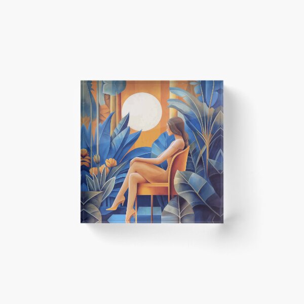 Item preview, Relaxing Lady, complementary colours. designed and sold by Shoot-The-Moon.