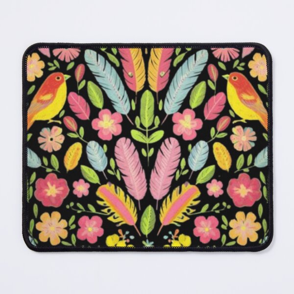 Item preview, A vibrant and colorful chalkboard adorned with various birds, feathers and flowers. designed and sold by 123ks.
