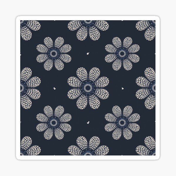 Item preview, Navy Floral Pattern designed and sold by DKMDL.