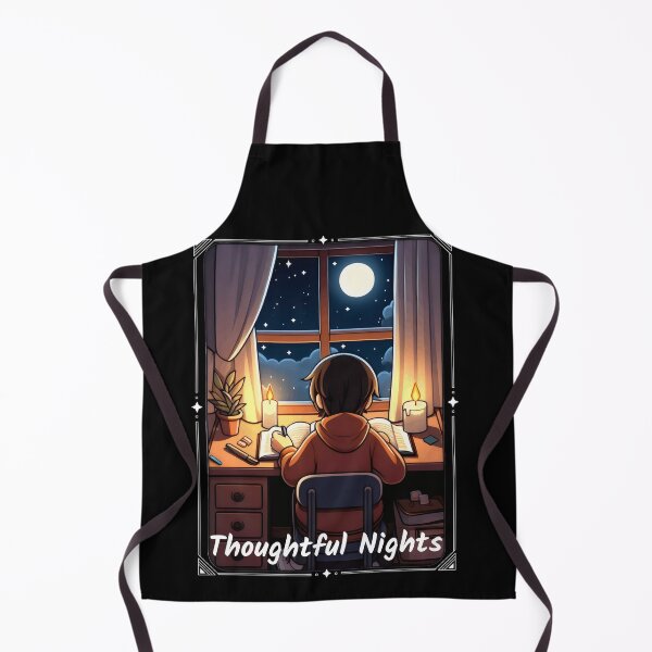 Item preview, Thoughtful Nights - Cozy Moonlit Study Art designed and sold by Dantin.
