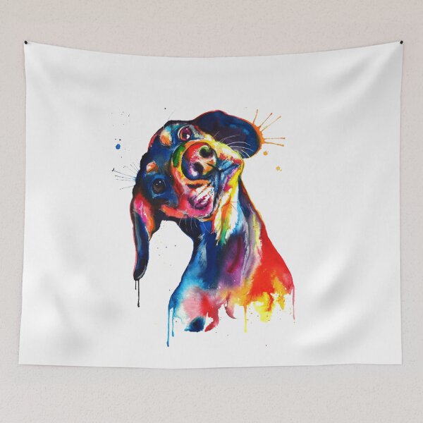 Item preview, Dachshund Colorful Art designed and sold by doodIllustrate.