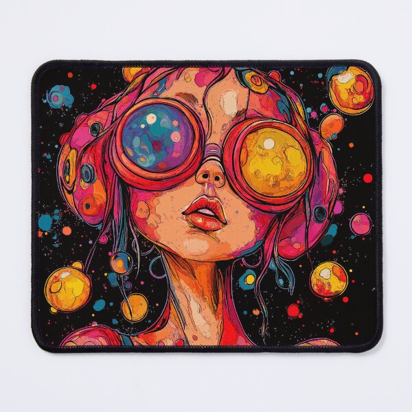 Item preview, "Girl In Two Worlds", spatter art design. designed and sold by Shoot-The-Moon.