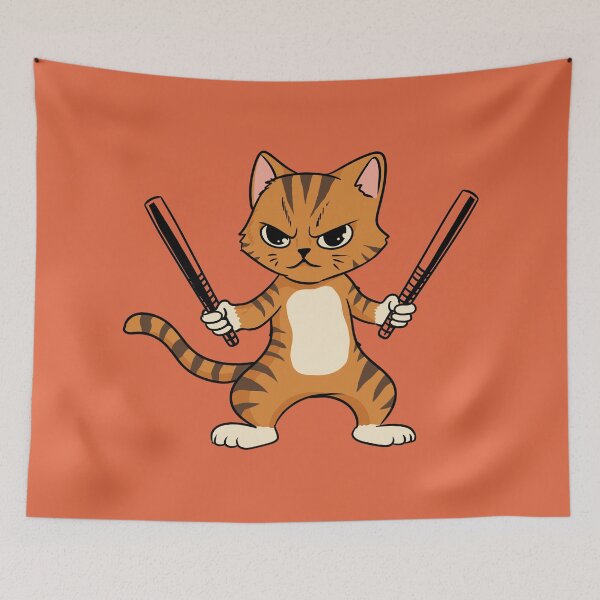 Item preview, Purrfect Fighter Cat designed and sold by FlashCraft Design.