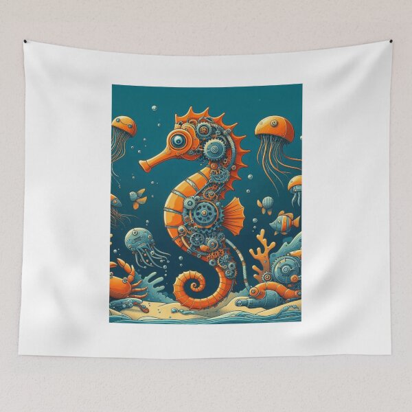 Item preview, Colourful Steampunk Seahorse designed and sold by RudeBeeDesigns.
