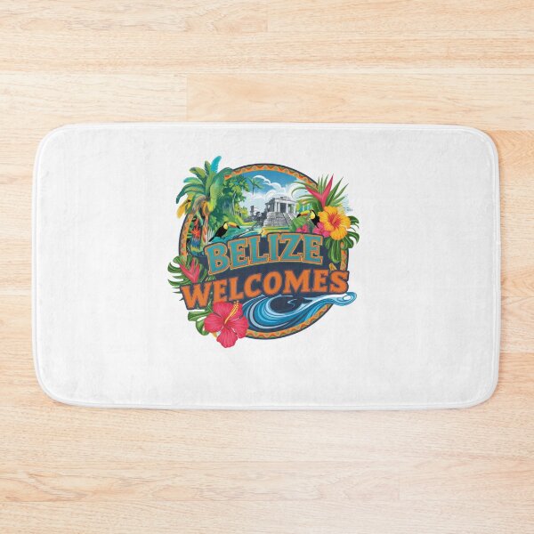 Item preview, Belize Welcomes Flag Map Belmopan, Great Blue Hole designed and sold by AnimalsDH305.