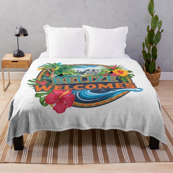 Item preview, Belize Welcomes Flag Map Belmopan, Great Blue Hole designed and sold by AnimalsDH305.