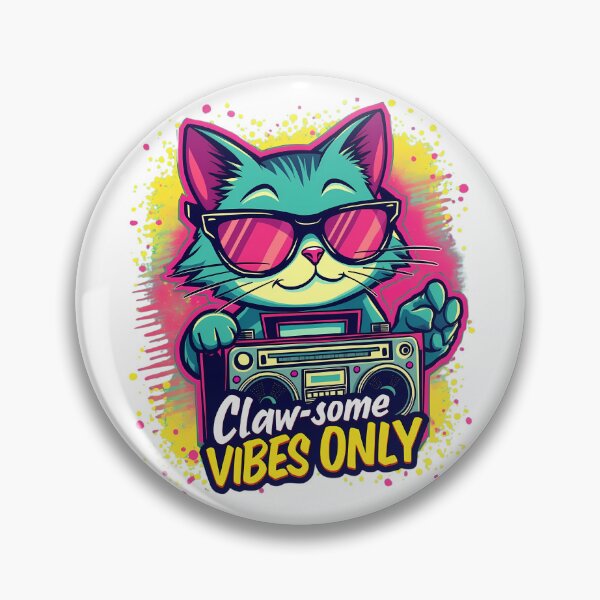 Item preview, Claw-some Vibes Only - Positive Cat-Themed Pun designed and sold by Vistone.