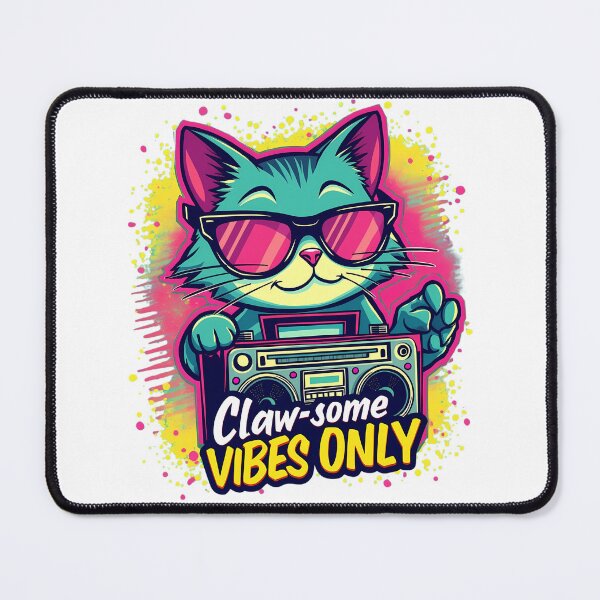 Item preview, Claw-some Vibes Only - Positive Cat-Themed Pun designed and sold by Vistone.