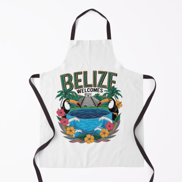 Item preview, Belize Welcomes Flag Map Belmopan, Great Blue Hole designed and sold by AnimalsDH305.