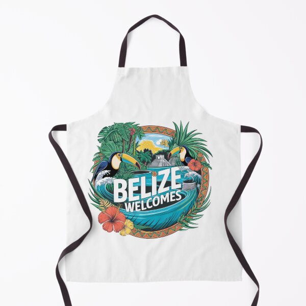 Item preview, Belize Welcomes Flag Map Belmopan, Great Blue Hole designed and sold by AnimalsDH305.