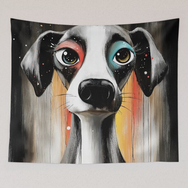 Item preview, 3D Dog. Colourful Dog illustration with a Retro Meaning. designed and sold by Shoot-The-Moon.