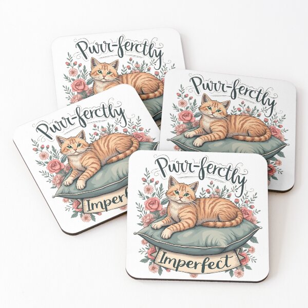 Item preview, Purr-fectly Imperfect - Cat-Themed Pun designed and sold by Vistone.