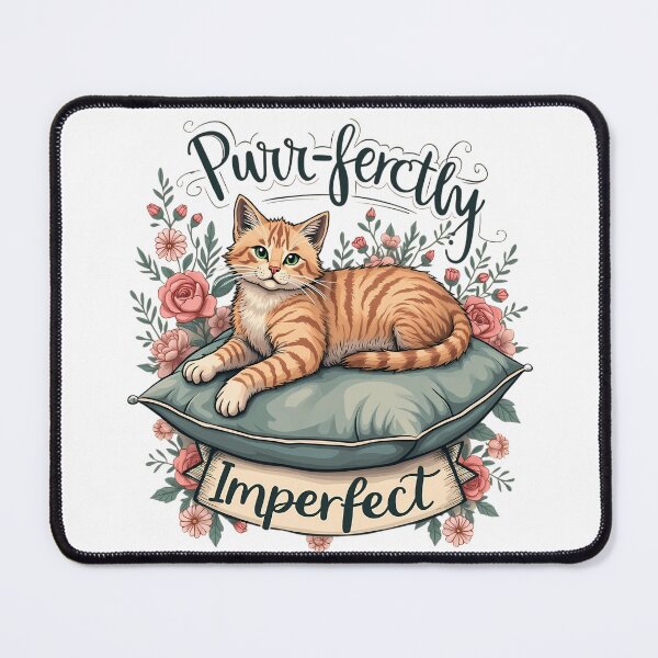 Item preview, Purr-fectly Imperfect - Cat-Themed Pun designed and sold by Vistone.