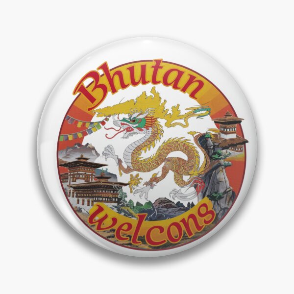 Item preview, Bhutan Welcomes Flag Map Thimphu, Paro, Tiger's Nest, designed and sold by AnimalsDH305.