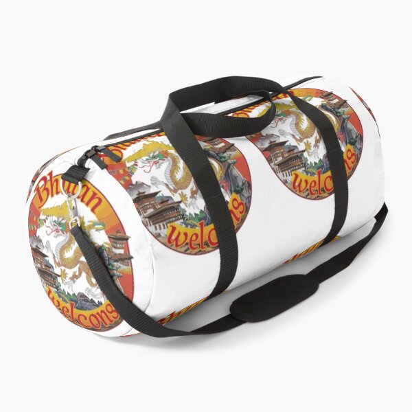 Item preview, Bhutan Welcomes Flag Map Thimphu, Paro, Tiger's Nest, designed and sold by AnimalsDH305.