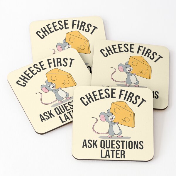 Item preview, Cheese First, Ask Questions Later designed and sold by FlashCraft Design.