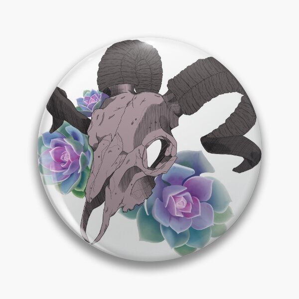 Item preview, Ram skull with succulents. designed and sold by Starluckk.
