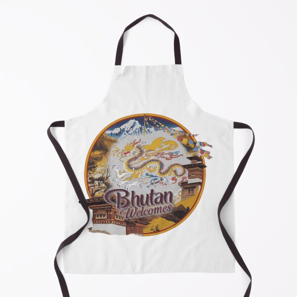 Item preview, Bhutan Welcomes Flag Map Thimphu, Paro, Tiger's Nest, designed and sold by AnimalsDH305.