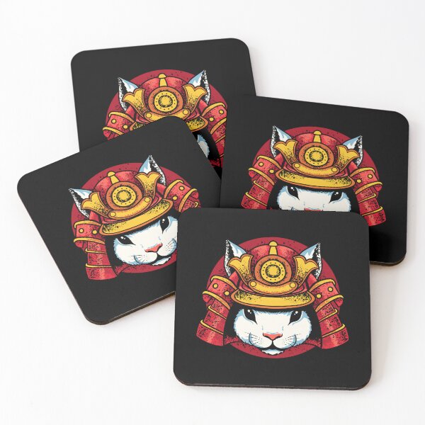 Item preview, Retro Samurai Bunny Wearing Kabuto designed and sold by FlashCraft Design.