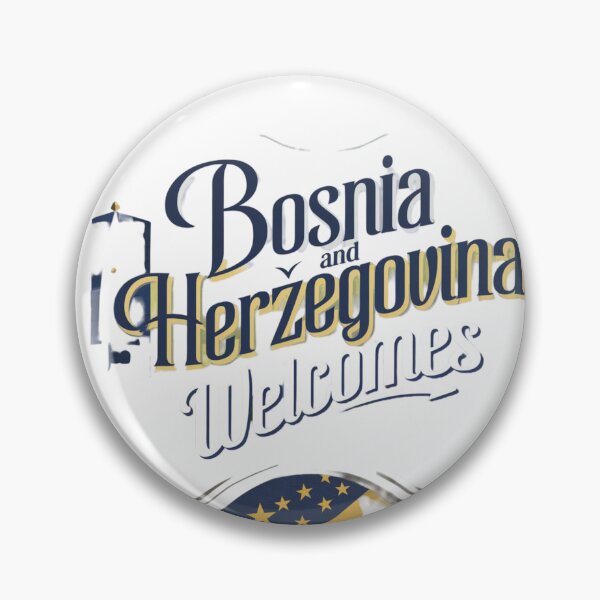Item preview,  Bosnia and Herzegovina Welcomes Flag Map Sarajevo, Mostar,  designed and sold by AnimalsDH305.