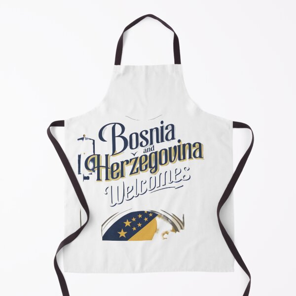 Item preview, Bosnia and Herzegovina Welcomes Flag Map Sarajevo, Mostar, designed and sold by AnimalsDH305.