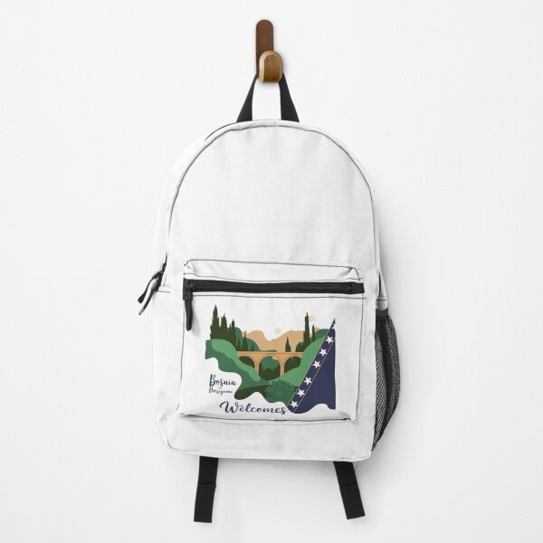 Item preview, Bosnia and Herzegovina Welcomes Flag Map Sarajevo, Mostar, designed and sold by AnimalsDH305.