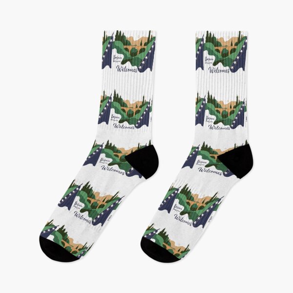 Item preview, Bosnia and Herzegovina Welcomes Flag Map Sarajevo, Mostar,  designed and sold by AnimalsDH305.