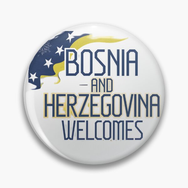 Item preview, Bosnia and Herzegovina Welcomes Flag Map Sarajevo, Mostar,  designed and sold by AnimalsDH305.