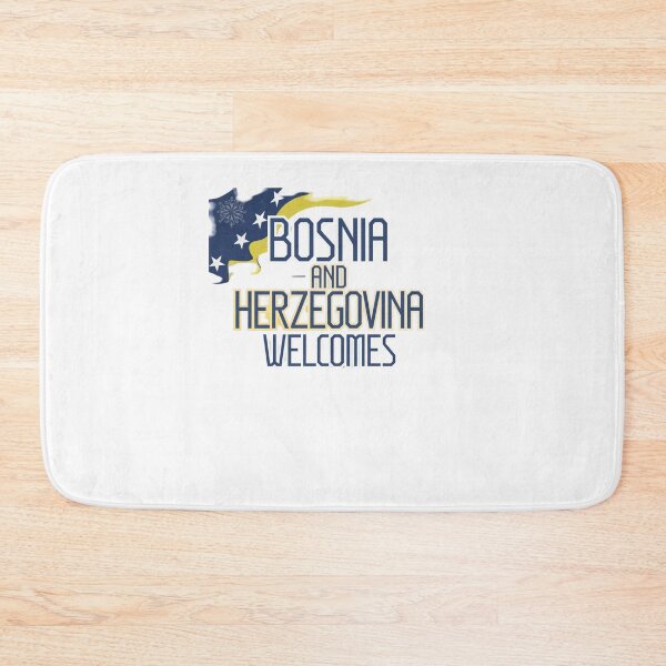 Item preview, Bosnia and Herzegovina Welcomes Flag Map Sarajevo, Mostar,  designed and sold by AnimalsDH305.