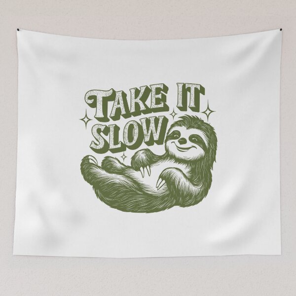 Item preview, Take it slow sloth graphic design designed and sold by Dominika Farkašová.