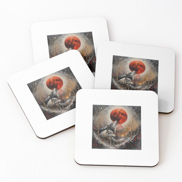 Item preview, wolf under red moon designed and sold by zazou80.