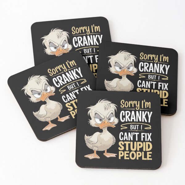 Item preview, Grumpy Duck Cartoon - Funny Cranky Animal Art designed and sold by love3617.