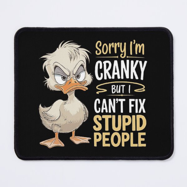 Item preview, Grumpy Duck Cartoon - Funny Cranky Animal Art designed and sold by love3617.