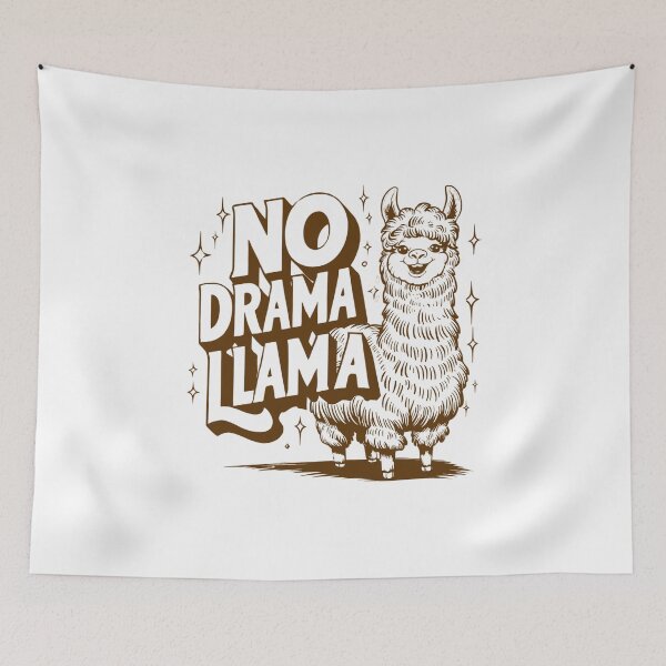 Item preview, No drama Llama graphic design designed and sold by Dominika Farkašová.