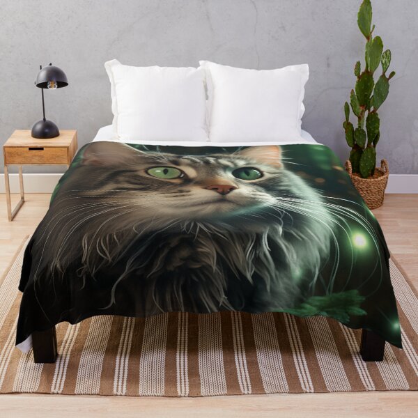 Item preview, Cat and Fireflies designed and sold by Rtymer.