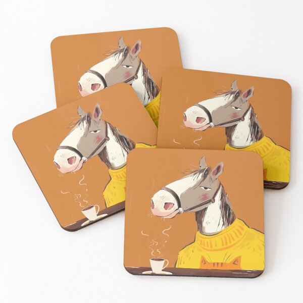 Item preview, Horseman is having coffee break designed and sold by 516 Studio.