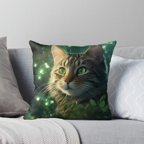 Item preview, Cat and Fireflies designed and sold by Rtymer.