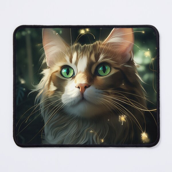 Item preview, Cat and Fireflies designed and sold by Rtymer.