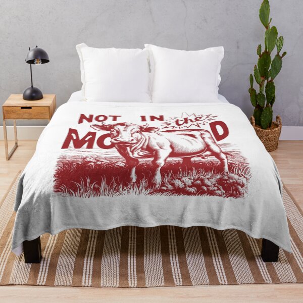 Item preview, Not in the Moood Cow Moo graphic design designed and sold by Dominika Farkašová.