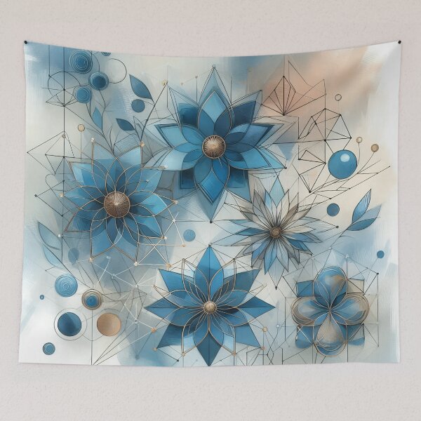 Item preview, Blue Abstract Flowers  designed and sold by GraphicsClub.