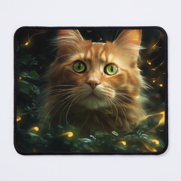 Item preview, Cat and Fireflies designed and sold by Rtymer.