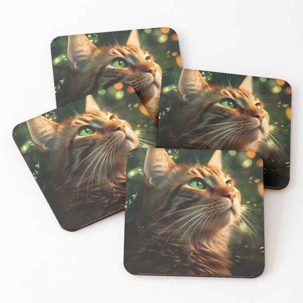 Item preview, Cat and Fireflies designed and sold by Rtymer.